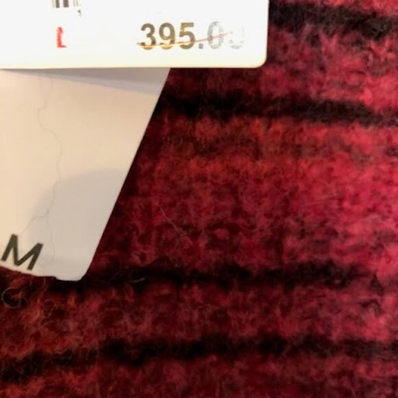 NWT NAADAM Italian Alpaca Sweater Space-Dye Wine Long Puff Sleeves XS MSRP $395 - Picture 6 of 6
